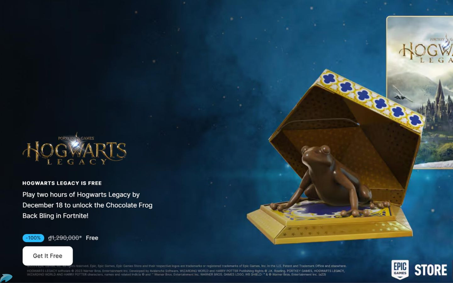 Hogwarts Legacy có giá khoảng 1,29 triệu đồng nay được tặng miễn phí trên Epic Games