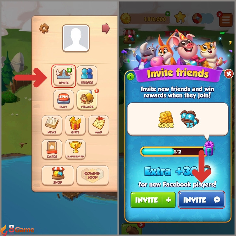 Mời bạn bè trên Facebook